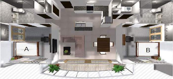 2x2 Penthouse Floor Plan Image